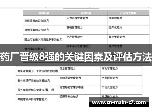 药厂晋级8强的关键因素及评估方法 药厂晋级8强的关键因素及评估方法