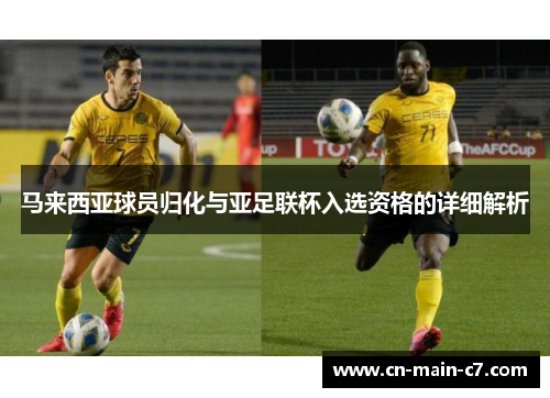 马来西亚球员归化与亚足联杯入选资格的详细解析